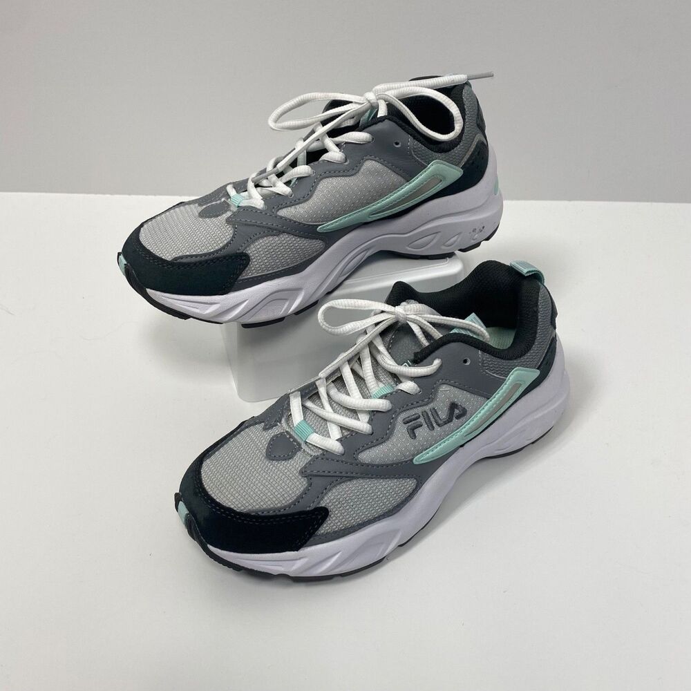 Fila Recollector Womens Athletic Shoes Size 7 Grey Mint Green Sneakers 5RM01348